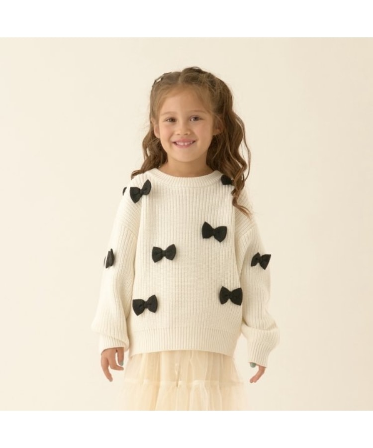 リセマイン(Lycee mine)の【再入荷】リボン付きセーター アイボリー(104)