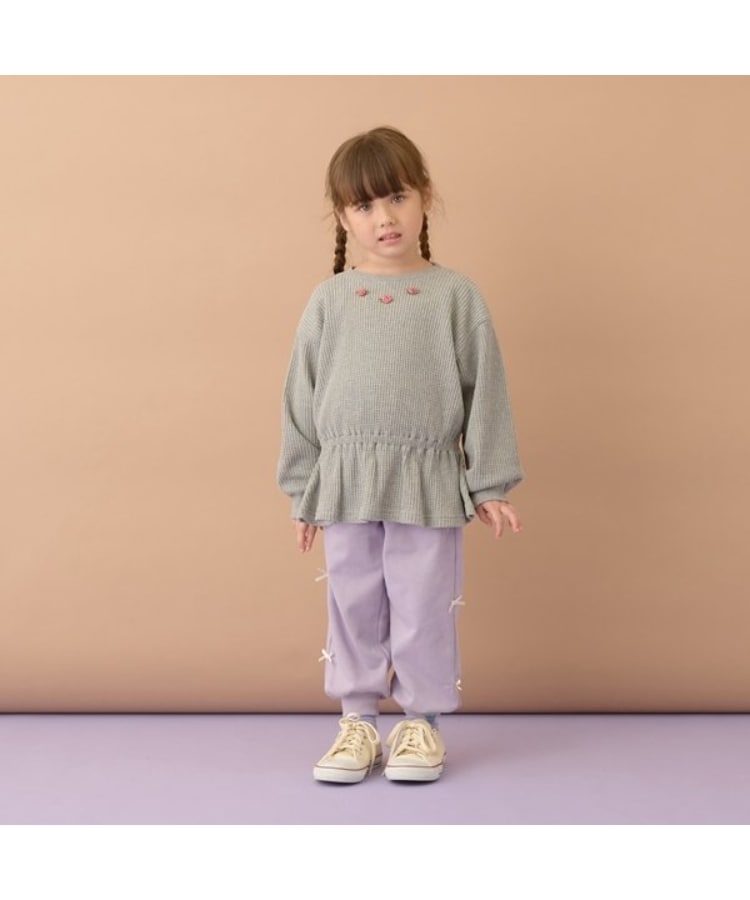 リセマイン(Lycee mine)の【ふわふワッフル】お花付きペプラムトップス14
