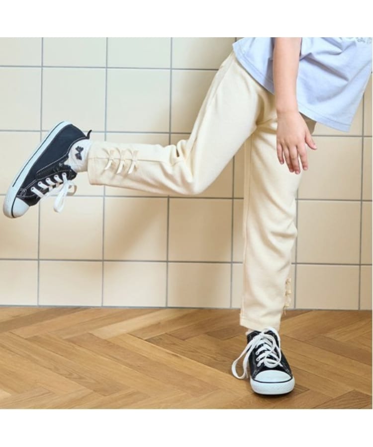 リセマイン(Lycee mine)の【大人気カラー再入荷】【ともパン】リボンリボンストレートパンツ ライトイエロー(030)