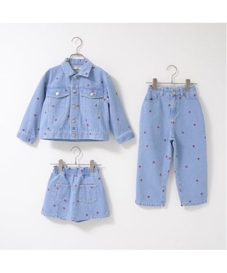リセマイン(Lycee mine)の【LOVE DENIM】アソート刺しゅう総柄スカパン19