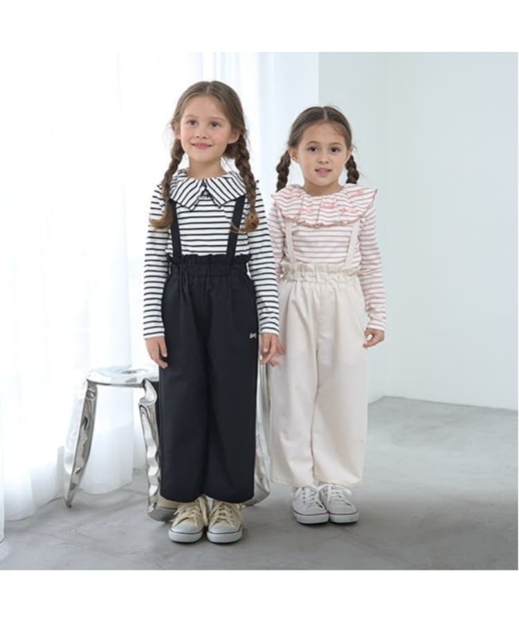リセマイン(Lycee mine)の取り外せるサスペンダー付きリラックスパンツ19