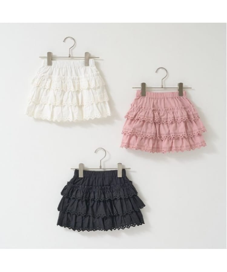 リセマイン(Lycee mine)の【大好評につき再入荷】チェリーコットンレースティアードスカパン1