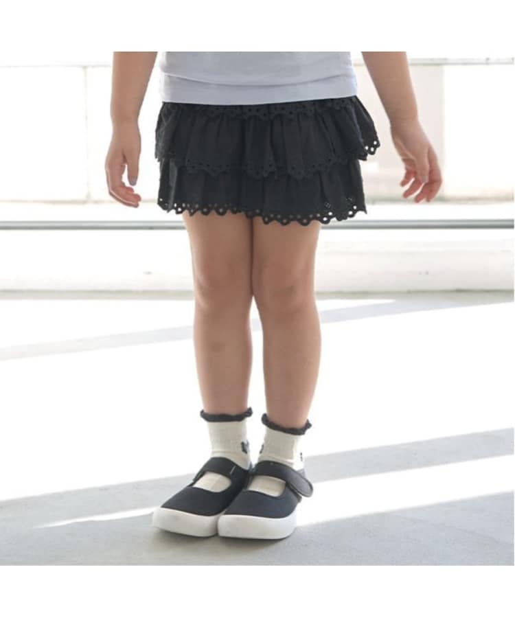 リセマイン(Lycee mine)の【大好評につき再入荷】チェリーコットンレースティアードスカパン ブラック(219)