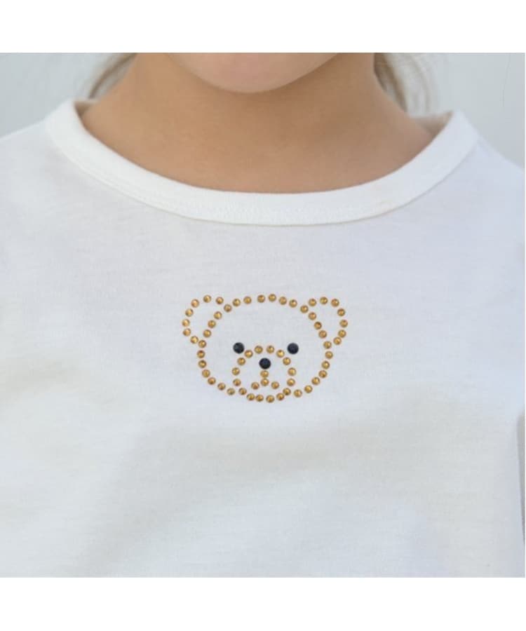 リセマイン(Lycee mine)の【ソフトコットン】アソートラインストーンモチーフパフAラインTシャツ7