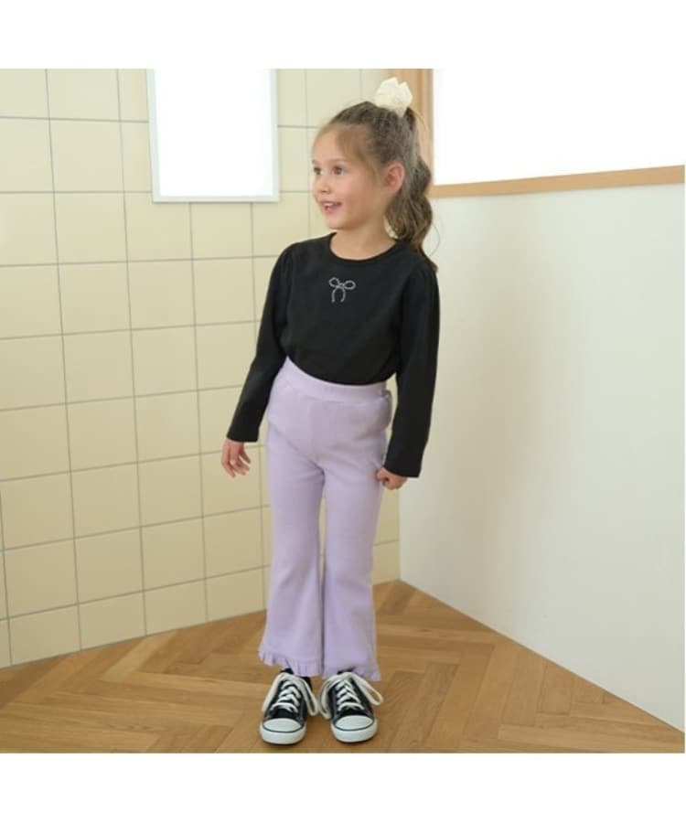 リセマイン(Lycee mine)の【ソフトコットン】アソートラインストーンモチーフパフAラインTシャツ19