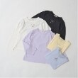 リセマイン(Lycee mine)の【ソフトコットン】アソートラインストーンモチーフパフAラインTシャツ1