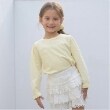 リセマイン(Lycee mine)の【ソフトコットン】アソートラインストーンモチーフパフAラインTシャツ ライトイエロー(030)