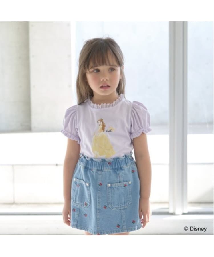 リセマイン(Lycee mine)の【大人気カラー再入荷】【Disney Princess】【ソフトコットン】アソートリボン付きパフTシャツ ラベンダー(080)