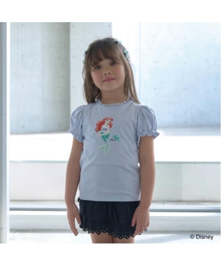 リセマイン(Lycee mine)の【大人気カラー再入荷】【Disney Princess】【ソフトコットン】アソートリボン付きパフTシャツ ブルー(192)