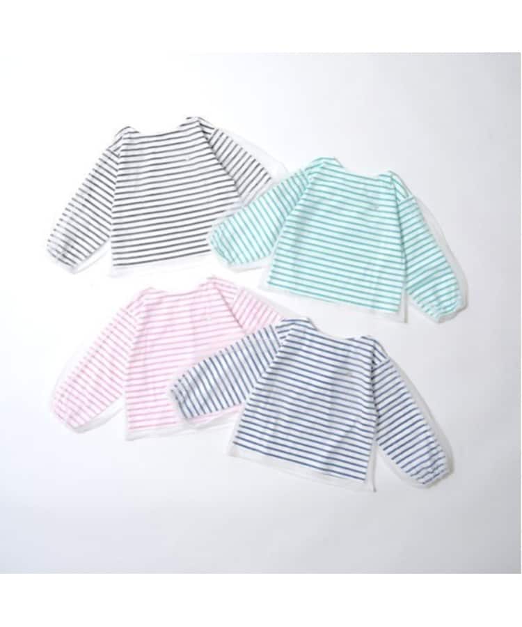 リセマイン(Lycee mine)の【ソフトコットン】チュール重ねボーダーボートネックTシャツ18