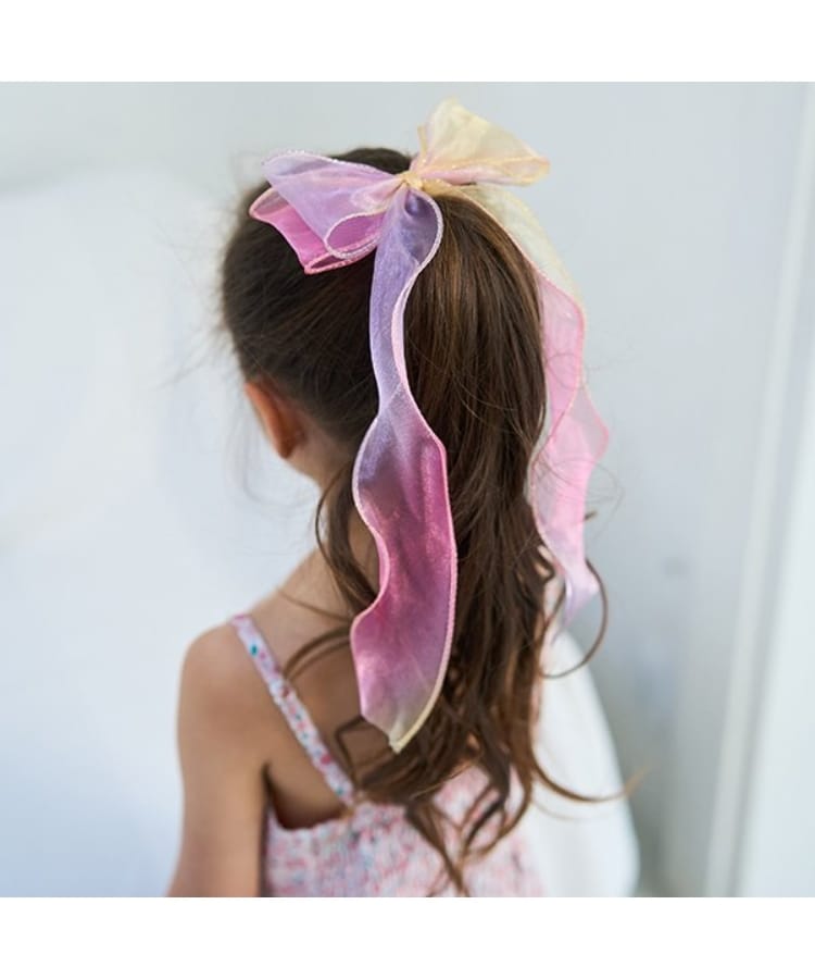リセマイン(Lycee mine)のオーロラビッグリボンヘアクリップ イエロー(031)