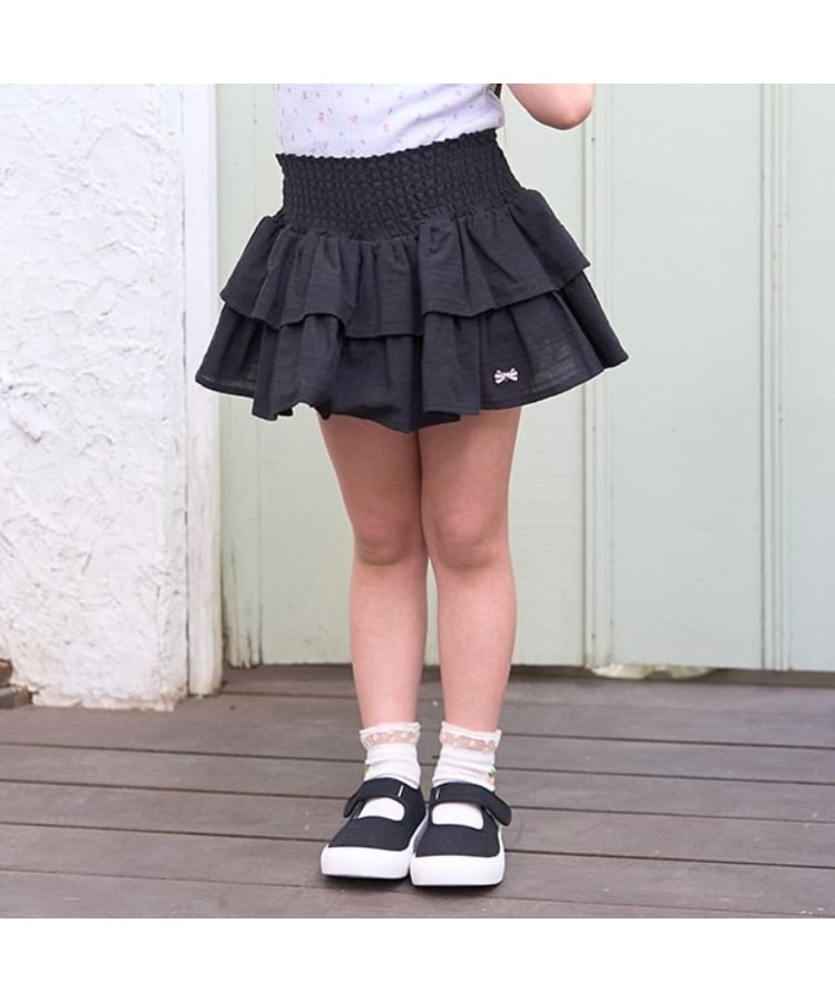 リセマイン(Lycee mine)のシャーリングティアードスカート(インパン付き) ブラック(219)