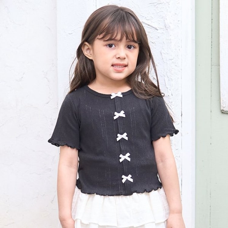 リセマイン(Lycee mine)のカーディガン風リボントップス Ｔシャツ