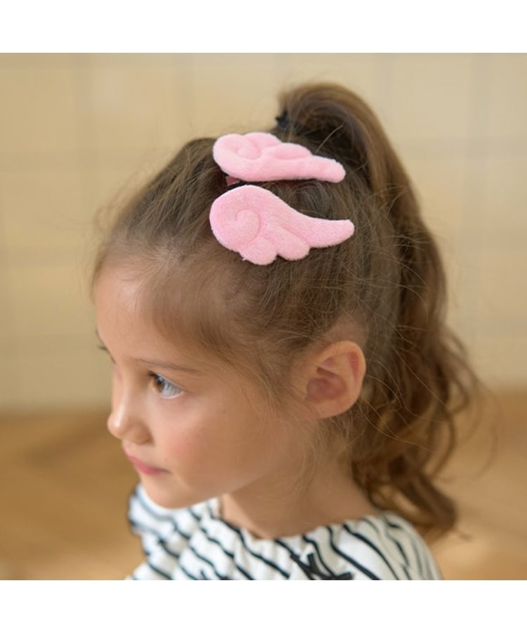 リセマイン(Lycee mine)のふわふわウィングヘアクリップ2Pセット ピンク(071)