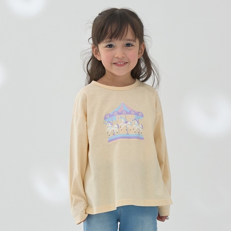 リセマイン(Lycee mine)の【ソフトコットン】選べる4柄8色展開アソートプリントAラインTシャツ Ｔシャツ