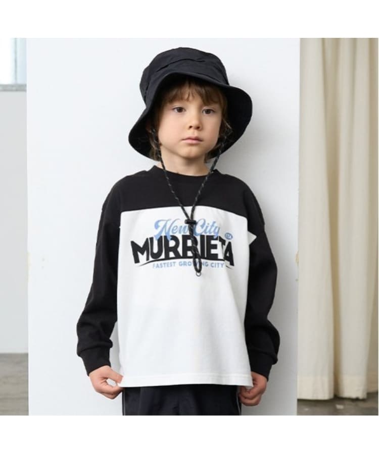 ビールーム(b.ROOM)の【カイテキ天竺】ビッグシルエットバイカラーロゴTシャツ ブラック(219)