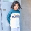 ビールーム(b.ROOM)の【カイテキ天竺】ビッグシルエットバイカラーロゴTシャツ グリーン(125)