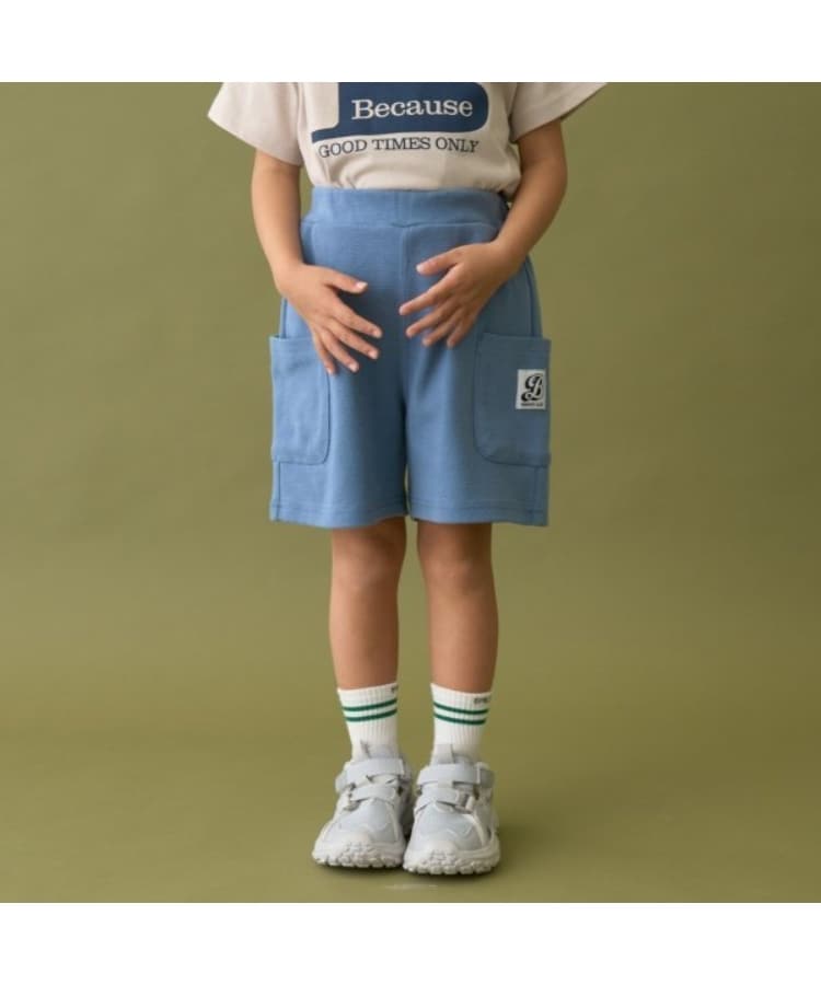 ビールーム(b.ROOM)の【ともパン】サイドポケット4分丈パンツ ブルー(193)