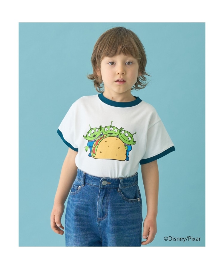 ビールーム(b.ROOM)の【PIXAR】【カイテキ天竺】エイリアン/フードアソートTシャツ グリーン(125)