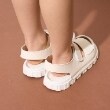 ビールーム(b.ROOM)のフロントカバーで安心フェイクレザーサンダル2
