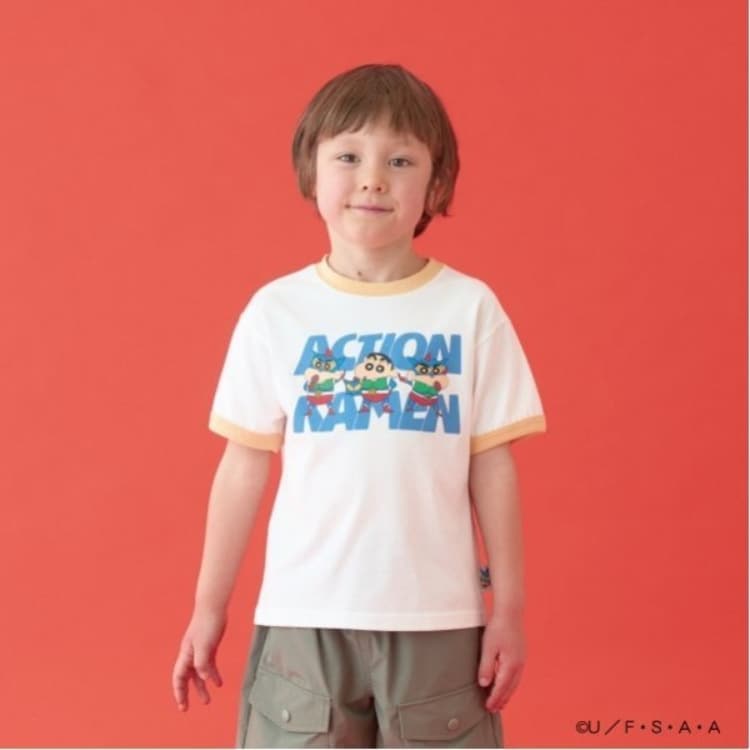 ビールーム(b.ROOM)の【クレヨンしんちゃん】【カイテキ天竺】リンガーTシャツ Ｔシャツ