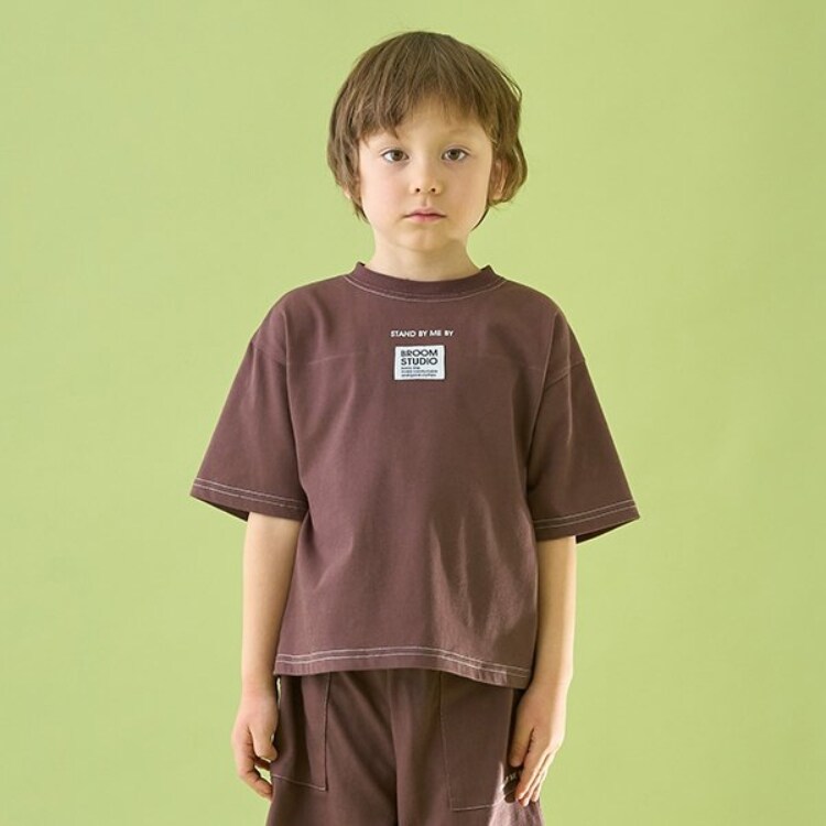ビールーム(b.ROOM)の【セットアップ可能】【カイテキ天竺】配色ステッチTシャツ Ｔシャツ