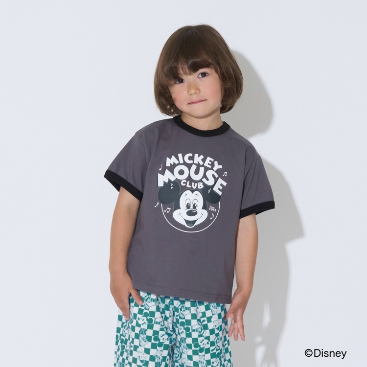 ビールーム(b.ROOM)の【Disney】【カイテキ天竺】アソートプリントリンガーTシャツ Ｔシャツ