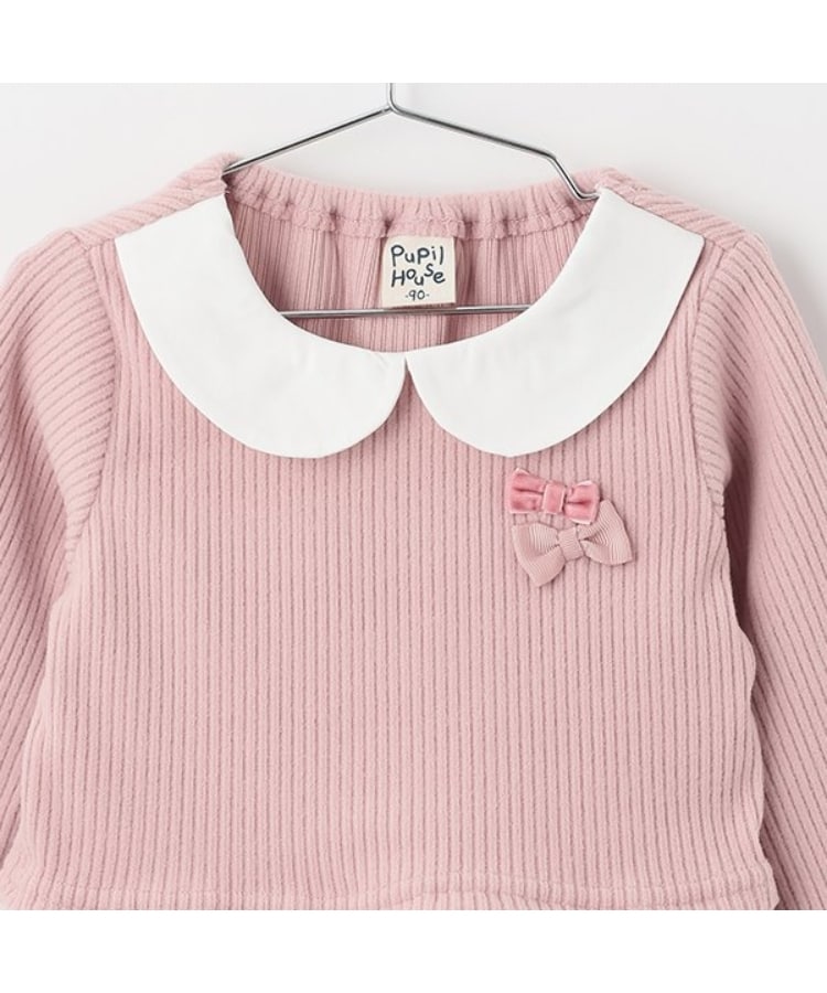 ピューピルハウス(Pupil House)の裾チュール刺しゅう衿つき長袖T2