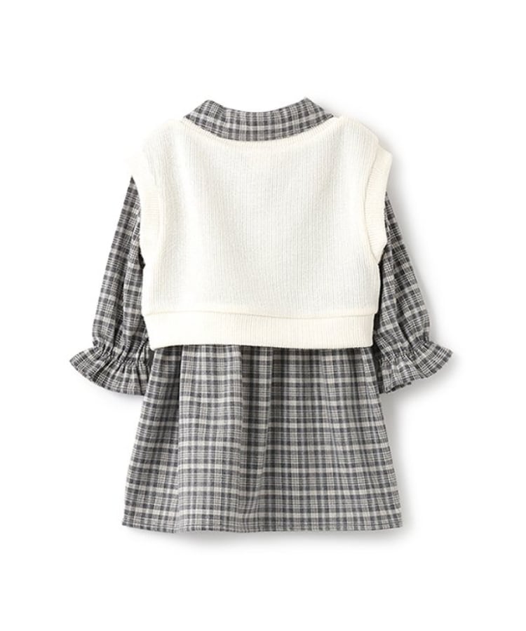 ピューピルハウス(Pupil House)のレイヤード風ネクタイワンピース1