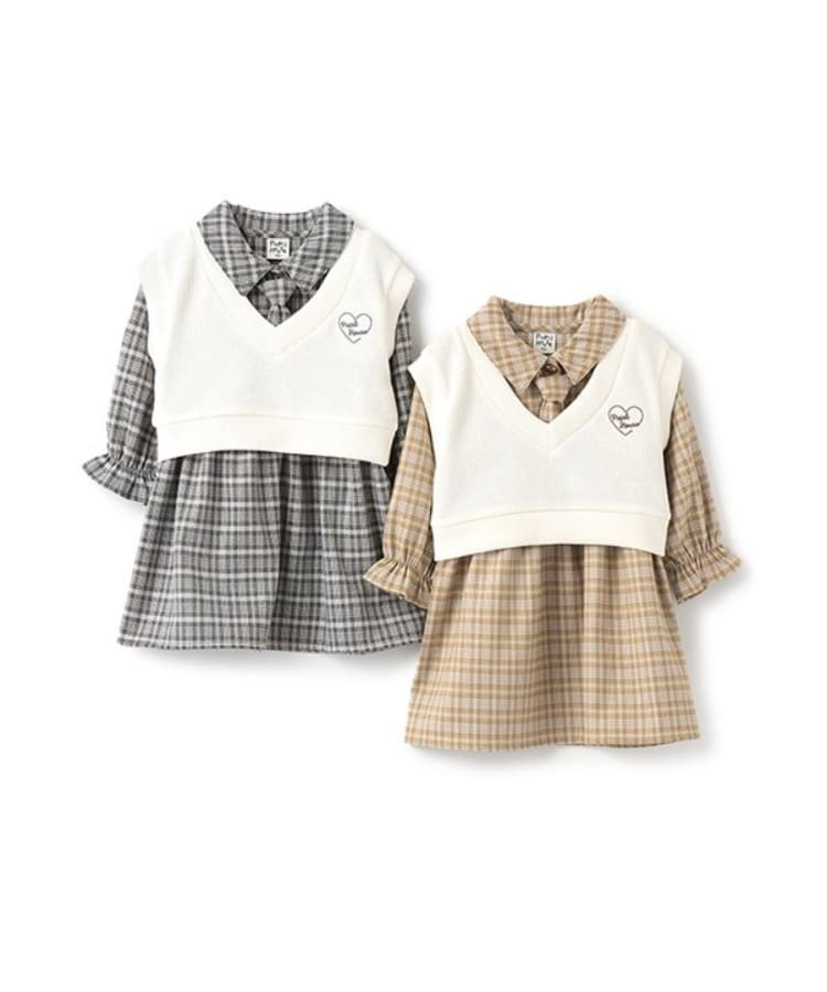 ピューピルハウス(Pupil House)のレイヤード風ネクタイワンピース14