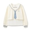 ピューピルハウス(Pupil House)の【milkycoast】セーラー衿短丈レイヤードPO アイボリー(104)