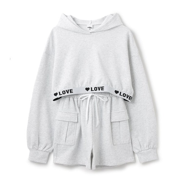 ピューピルハウス(Pupil House)の【milkycoast】裾ロゴゴムトレーナーパンツSET アンサンブル