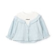 ピューピルハウス(Pupil House)の長袖シャツレイヤード サックスブルー(090)