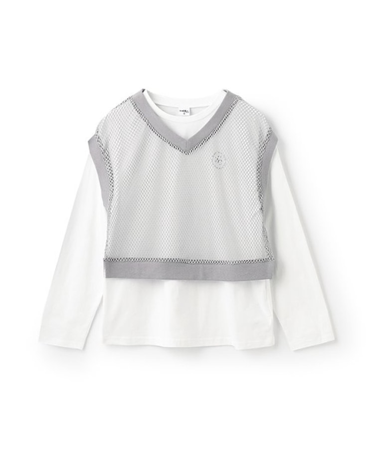 ピューピルハウス(Pupil House)のMCメッシュベスト＋長袖Tシャツ グレー(012)