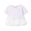 ピューピルハウス(Pupil House)のリボンいっぱいバルーン裾半そでTシャツ ラベンダー(080)