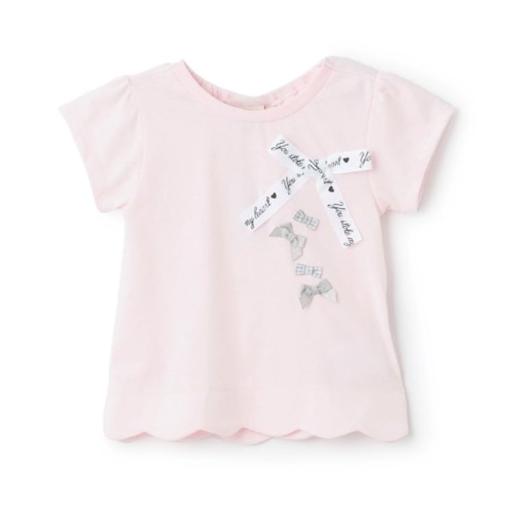 ピューピルハウス(Pupil House)の裾スカラップ　半袖Tシャツ Ｔシャツ