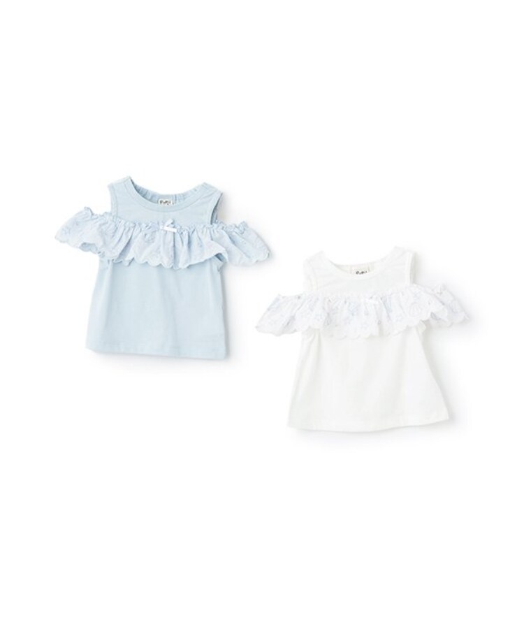 ピューピルハウス(Pupil House)のフリルオフショル半袖Tシャツ6