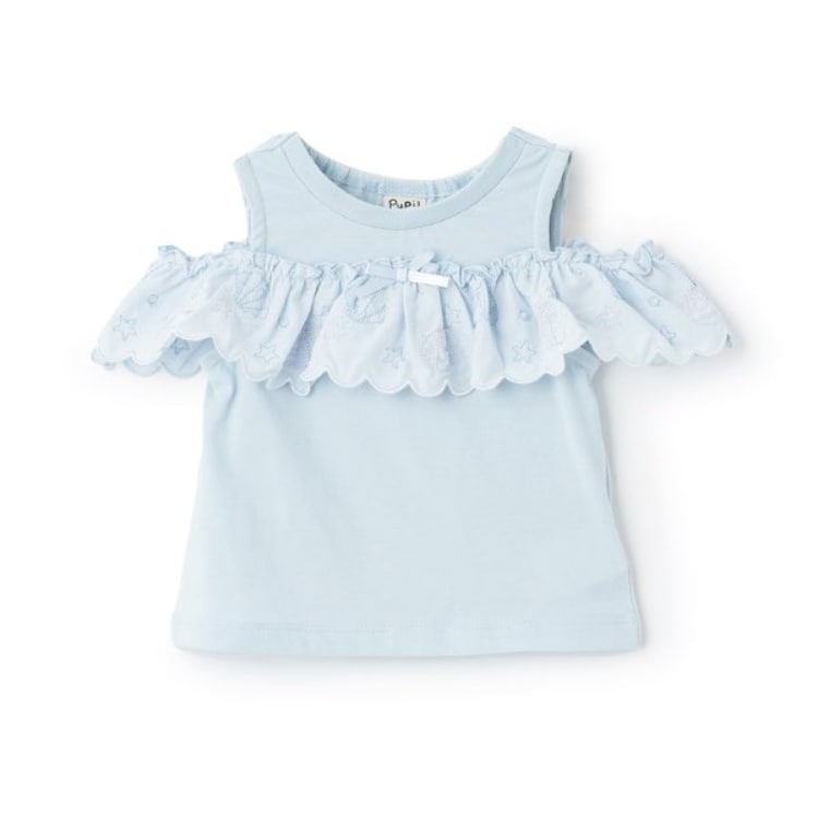 ピューピルハウス(Pupil House)のフリルオフショル半袖Tシャツ Ｔシャツ