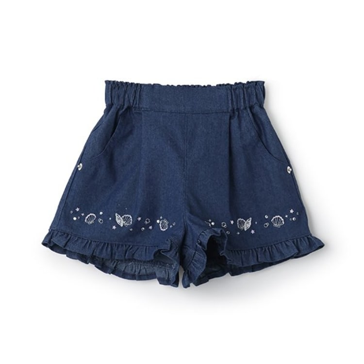 ピューピルハウス(Pupil House)のシェル刺しゅう裾フリルショーパン その他