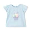 ピューピルハウス(Pupil House)のアップリケ半袖Tシャツ サックスブルー(090)