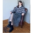 ミジェ(Mi-je)のオンブレチェックシャツ8
