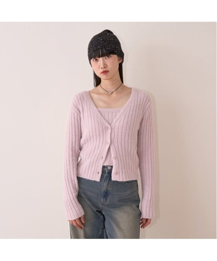 ミジェ(Mi-je)のリブカーデキャミSET10