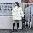 ミジェ(Mi-je)のマフラーつきキルトブルゾン15