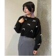 ミジェ(Mi-je)のリボンモチーフダイヤニット11
