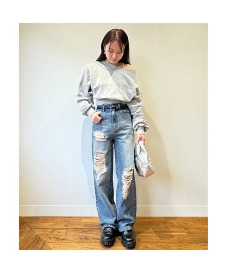 ミジェ(Mi-je)のオフショルスウェットプルオーバー19