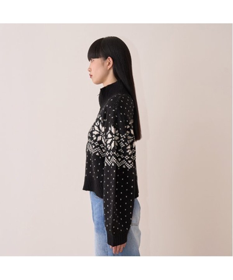 ミジェ(Mi-je)のノルディックZIPニット1