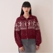 ミジェ(Mi-je)のノルディックZIPニット ボルドー(464)