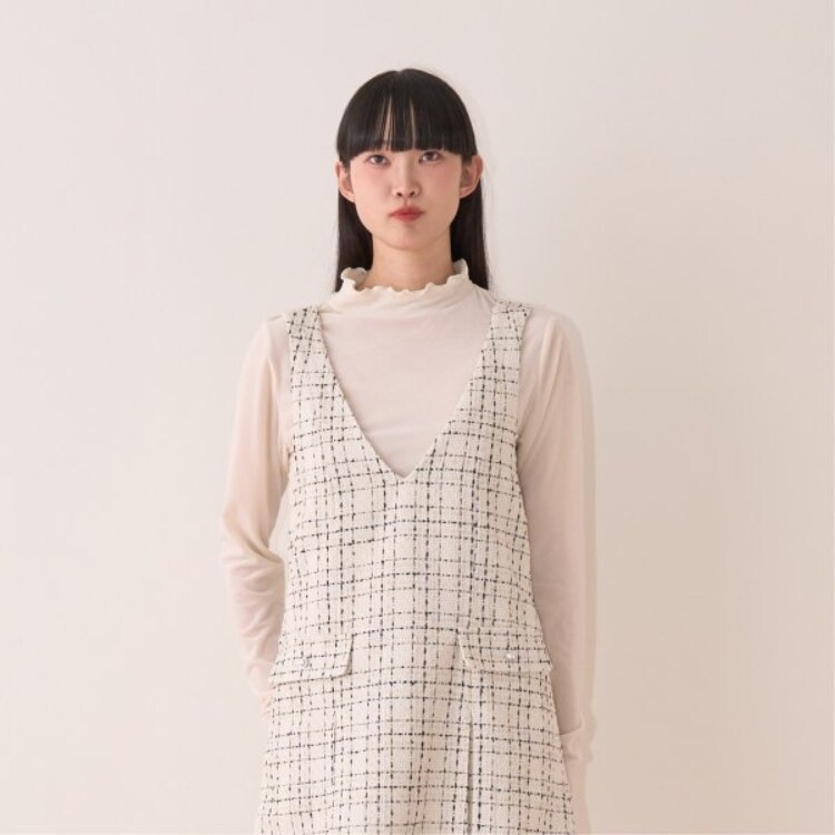 ミジェ(Mi-je)のシアーベロアトップス【韓国ファッション】 Ｔシャツ
