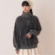 ミジェ(Mi-je)のハーフZIPプルオーバー チャコールグレー(013)