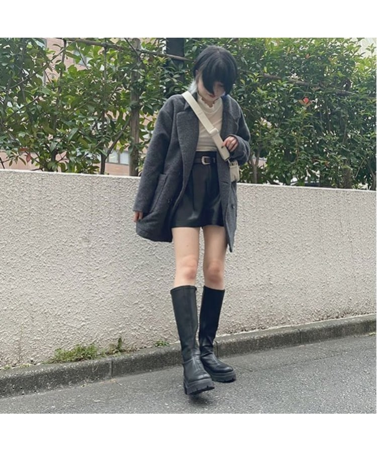 ミジェ(Mi-je)のフェイクウールジャケットコート15